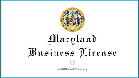 maryland business licenses